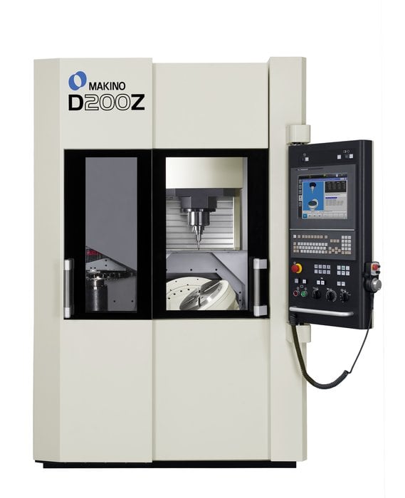 De nieuwe Makino D200Z: superieure oppervlaktekwaliteit en geometrische nauwkeurigheid door een ultracompact, eenvoudig te automatiseren 5-assig verticaal bewerkingscentrum